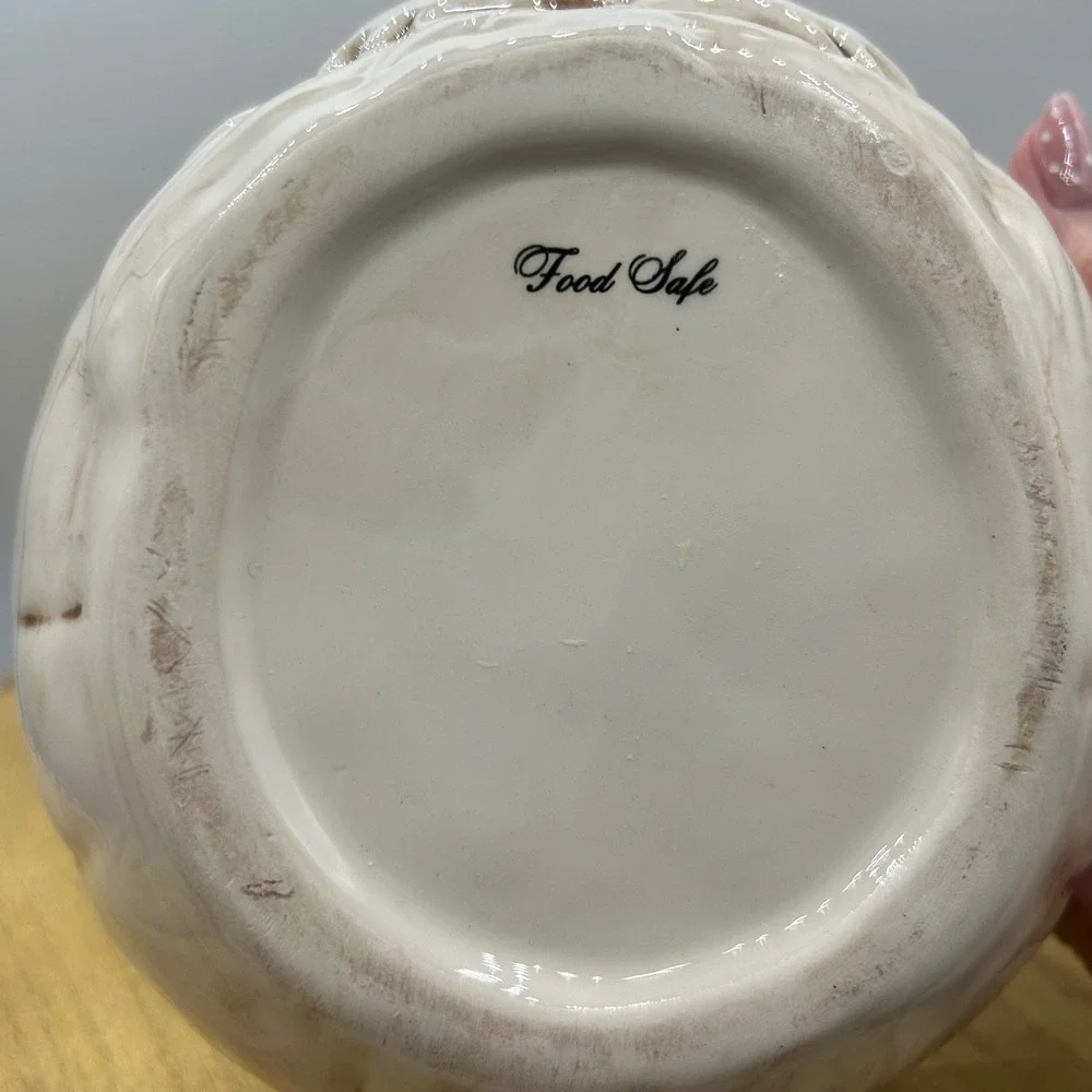 Vintage Style Ceramic Santa Claus Face Bowl Holiday Christmas Decor Food Safe